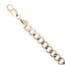 9ct Yellow Gold 0.02ct Diamond Solitaire Curb Bracelet 8.5"