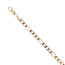 9ct Yellow Gold Figaro Bracelet 7.5"
