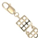 9ct Yellow Gold Waffle Style Fancy Bracelet 6.5"