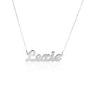 Silver Script Personalised Nameplate Necklace