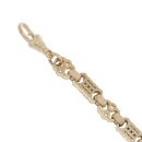 9ct Yellow Gold Stars and Bars Bracelet 8"