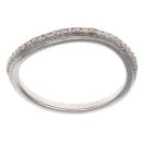 9ct White Gold 0.12ct Diamond Wave Ring