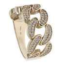 9ct Yellow Gold Patterned Curb Style Ring