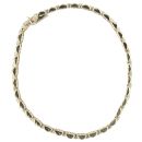 9ct Yellow Gold Cubic Zirconia Watch Style Bracelet 8.5"