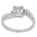 9ct White Gold Cubic Zirconia Fancy Twist Ring