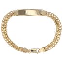 9ct Yellow Gold Fancy ID Bracelet 7"
