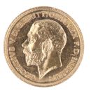 1915 George V Large Head UK Half Sovereign Coin