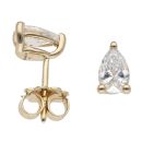 9ct Yellow Gold 1.00ct Pear Cut Lab Grown Diamond Solitaire Earrings