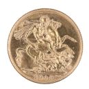 1909 Edward VII Large Head UK Full Sovereign Coin