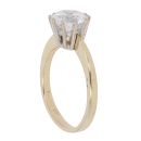 14ct Yellow Gold Cubic Zirconia Single Stone Ring