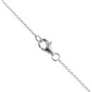 18ct White Gold 0.10ct Diamond and Sapphire Pendant and Chain 18"