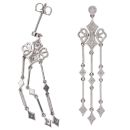 18ct White Gold 0.05ct Brilliant Cut Diamond Drop Earrings