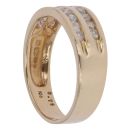 18ct Yellow Gold 0.75ct Diamond Two Row Fancy Ring