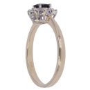 9ct Yellow Gold 0.05ct Diamond and Sapphire Cluster Ring
