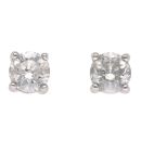 18ct White Gold 1.00ct Brilliant Cut Diamond Stud Earrings