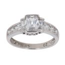 9ct White Gold Cubic Zirconia Solitaire Ring