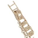 9ct Yellow Gold Patterned Curb ID Bracelet 7.5"