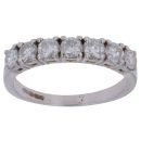 9ct White Gold Moissanite Seven Stone Ring