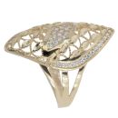 14ct Yellow Gold Cubic Zirconia Stone Set Ring