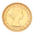 1964 Elizabeth II First Portrait UK Full Sovereign Coin