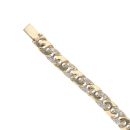 9ct Yellow and White Gold Cubic Zirconia Fancy Bracelet 7.5"