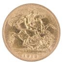 1913 George V Large Head UK Half Sovereign Coin