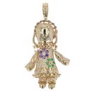 9ct Yellow Gold Ragdoll Pendant