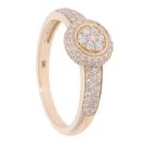 9ct Yellow Gold 0.47ct Diamond Cluster Ring by Anya Belle