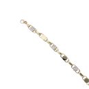 14ct Yellow And White Gold Oval Link Bracelet 7.5"