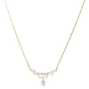 9ct Yellow Gold 0.05ct Diamond Fancy Pendant and Chain 18"