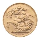 1910 Edward VII Large Head UK Full Sovereign Coin