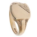 9ct Yellow Gold Patterned Signet Ring