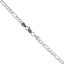 Silver Pave Figaro Chain 20"
