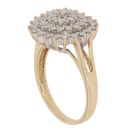 18ct Yellow Gold 1.00ct Brilliant Cut Diamond Cluster Ring