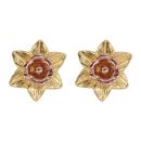 Gold Plated Silver Daffodil Stud Earrings