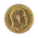 1909 Edward VII Large Head UK Half Sovereign Coin