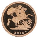 2015 Elizabeth II Fifth Portrait UK Half Sovereign Coin