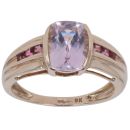 9ct Yellow Gold Rose Quartz and Pink Tourmaline Ring