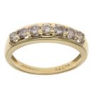 18ct Yellow Gold 0.75ct Brilliant Cut Diamond Half Eternity Ring