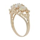 9ct Yellow Gold Opal Three Stone Ring