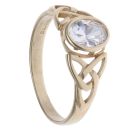 9ct Yellow Gold Cubic Zirconia Celtic Ring