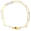 22ct Yellow Gold Paperclip Bracelet 6.5"