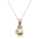 9ct Yellow Gold Boxing Glove Pendant and Chain 18"