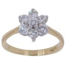 18ct Yellow Gold 0.70ct Brilliant Cut Diamond Cluster Ring