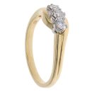 18ct Yellow Gold 0.35ct Brilliant Cut Diamond Trilogy Ring