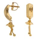 22ct Yellow Gold Tassel Dropper Stud Earrings