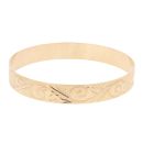 9ct Yellow Gold Swirl Patterned Bangle