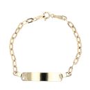 14ct Yellow Gold ID Bracelet 5.5"