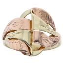 9ct Yellow and Rose Gold Patterned Scroll Fancy Ring