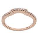 14ct Rose Gold 0.15ct Brilliant Cut Diamond Fancy Ring